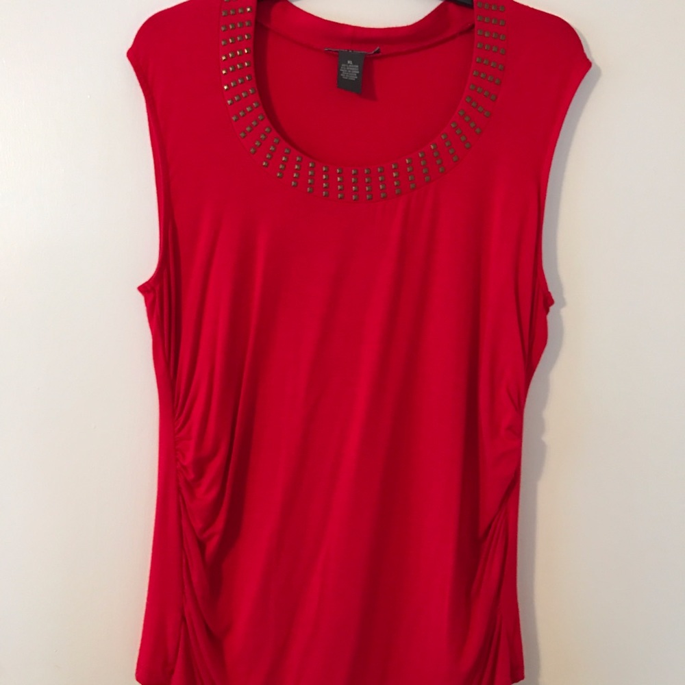 Red and Gold Blouse
