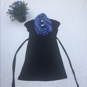 Motherhood black tie back dress