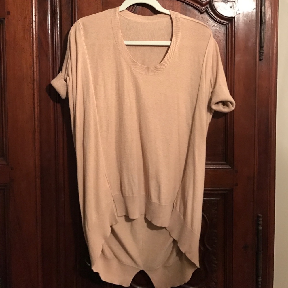 Casual sweater for jeans uneven hem