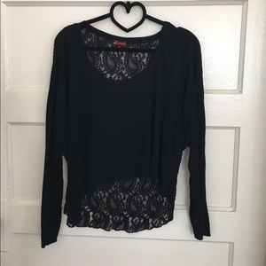 Kat Von D Los Angeles Lace High Low Sweater