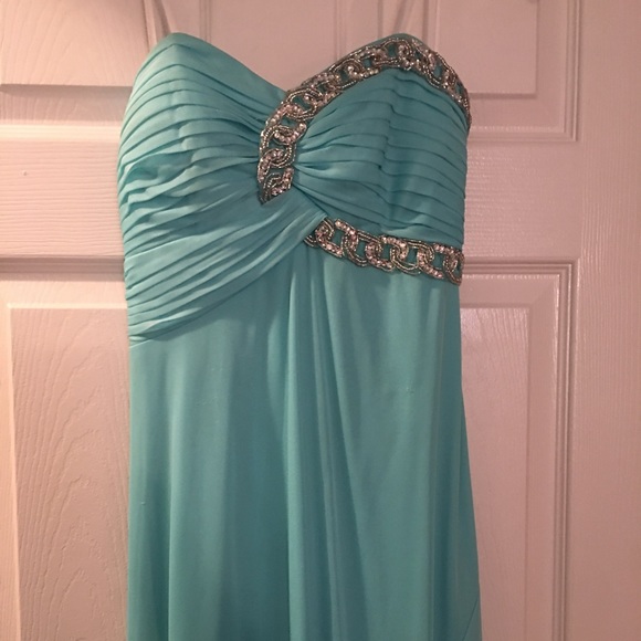 Majestic turquiose prom gown - Picture 1 of 3