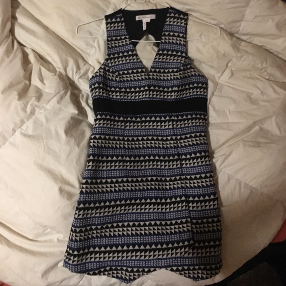 BCBGeneration blue / black / white dress