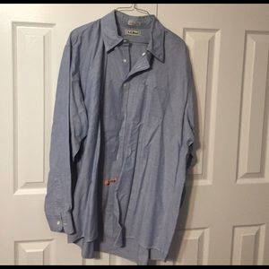 LLBean men's oxford cloth button collar shirt 18-3