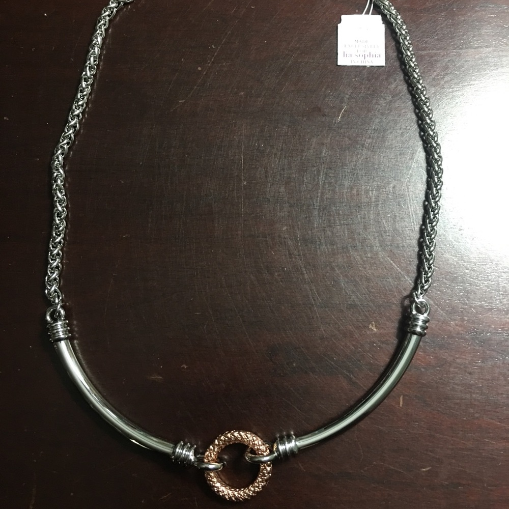 Lis Sophia Brand New Silver Copper Necklace