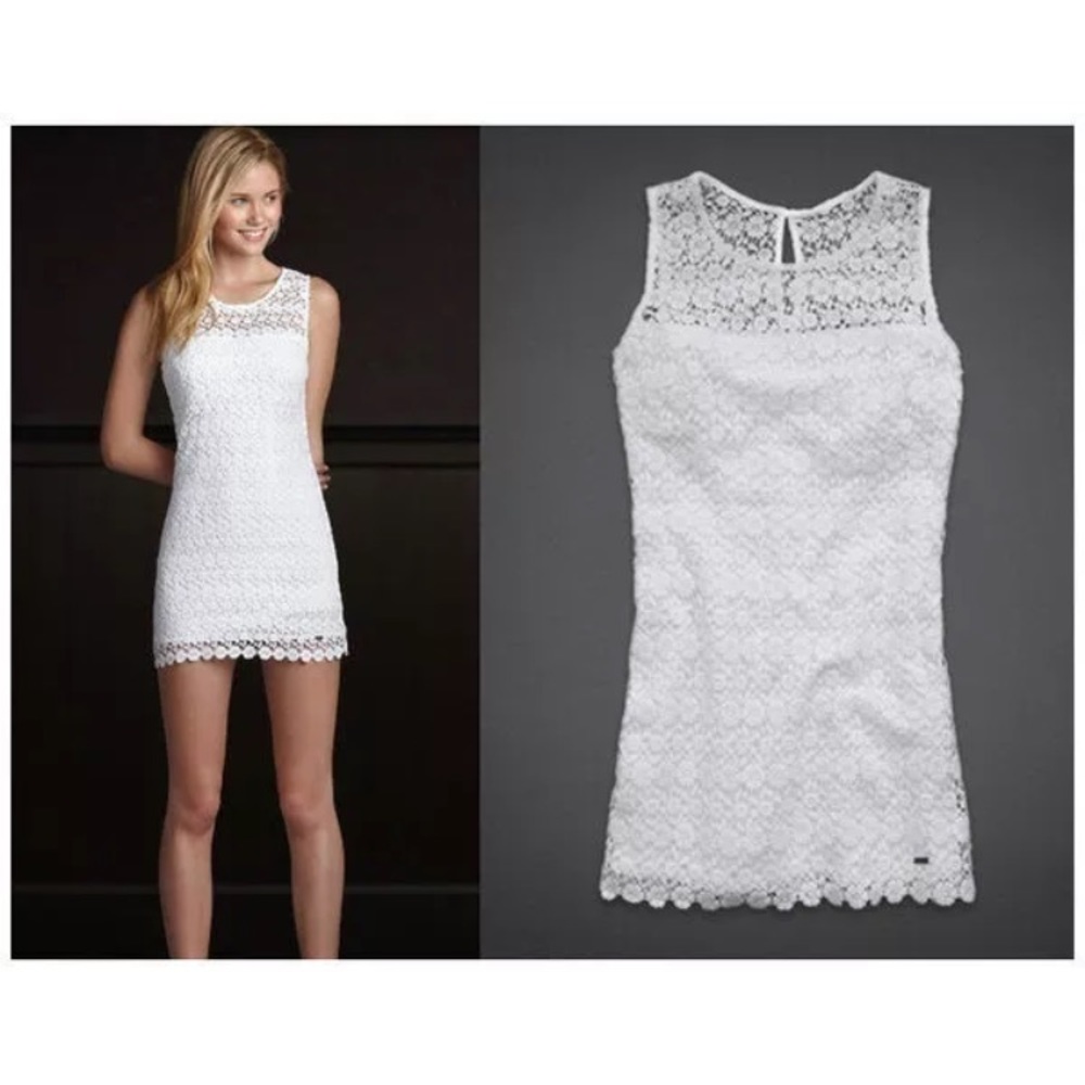 White Crochet Hollister Dress