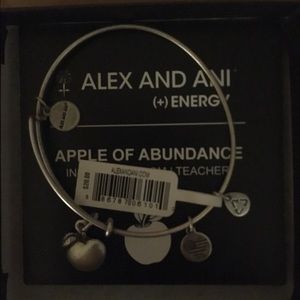 BNWT and Box Alex and Ani bangle Apple charm
