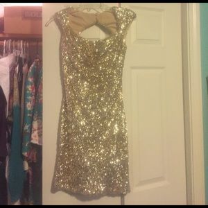Sherri Hill Gold Dress