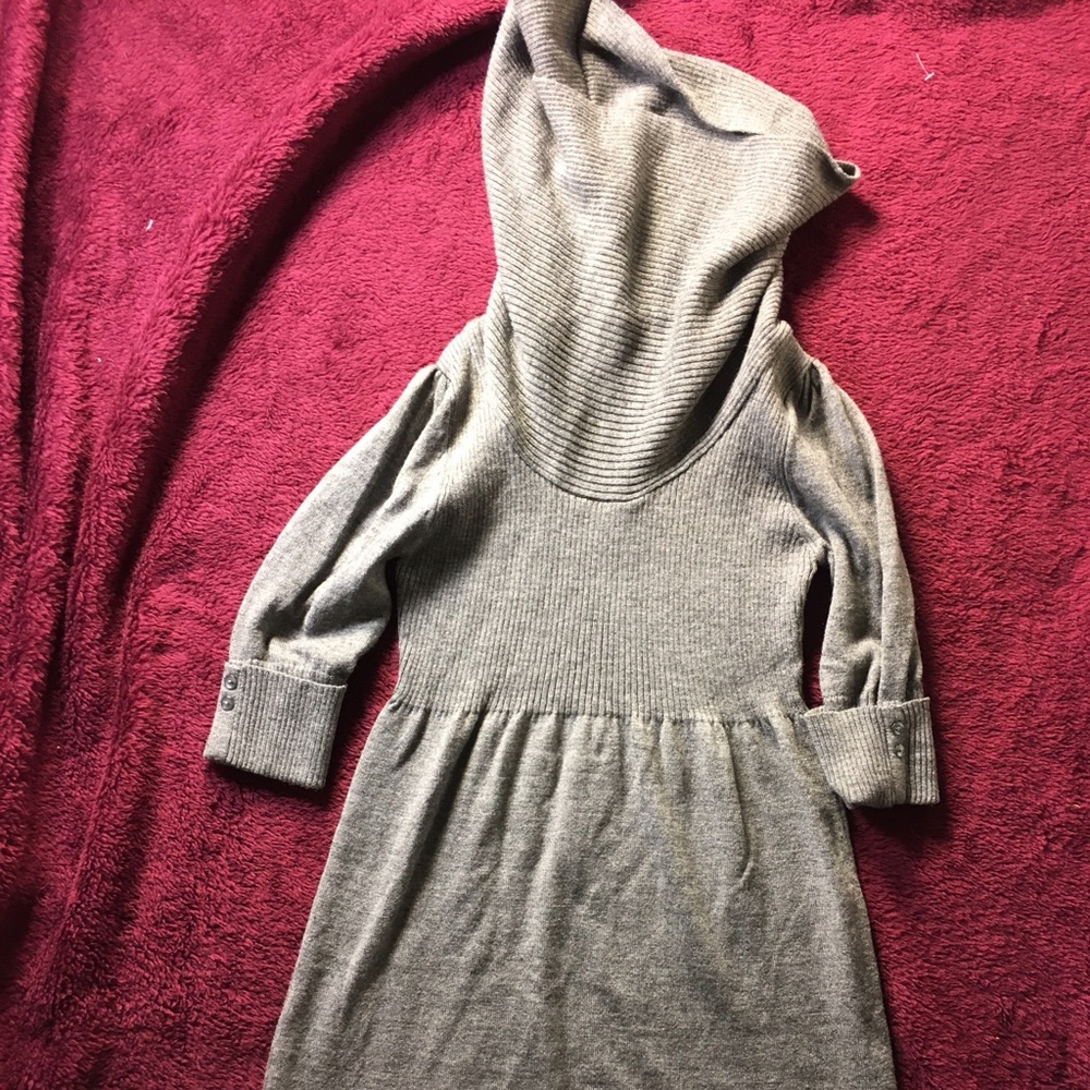 Large grey sweater dress