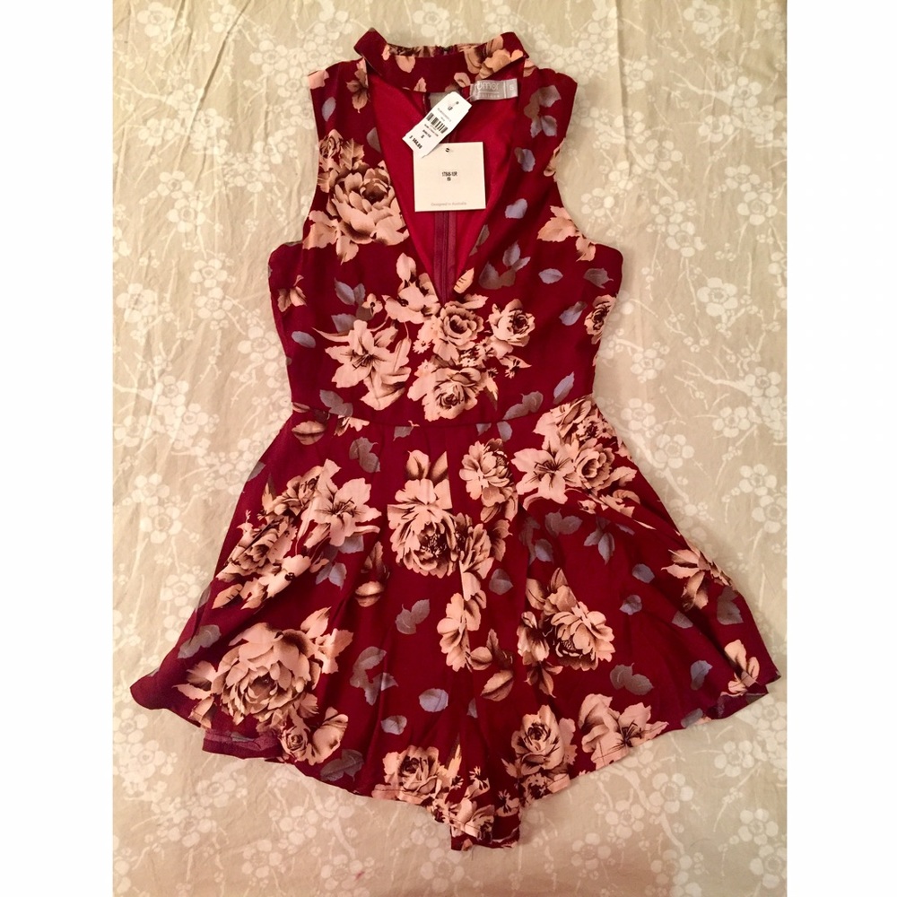 LF Rumor Floral Print Romper