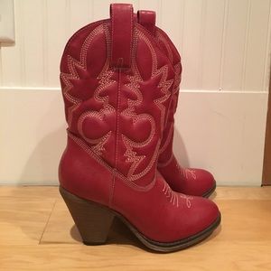 Red cowboy boots