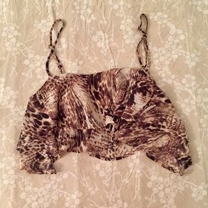 Show Me Your Mumu Animal Print Crop Top