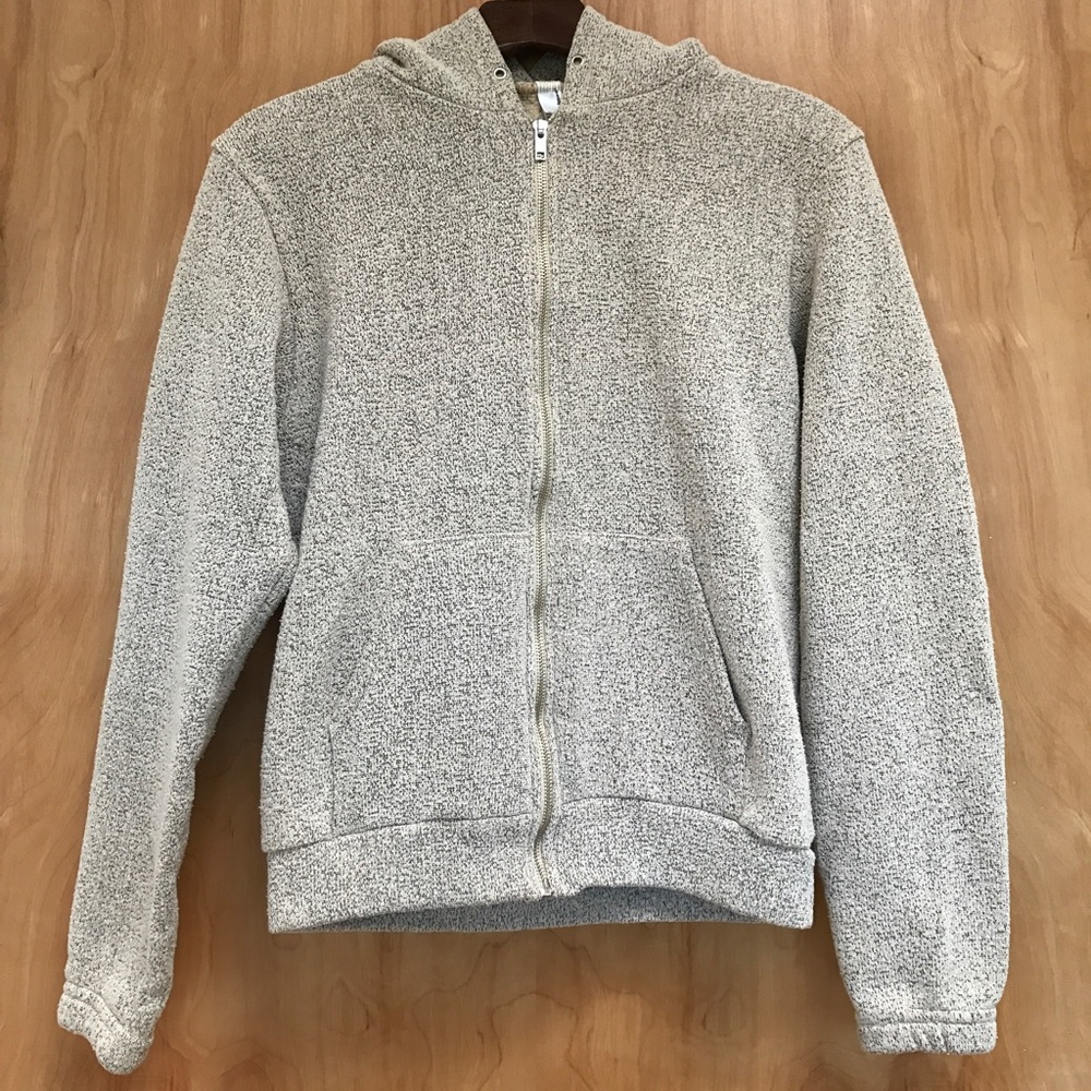 Ivory/peach American apparel bomber hoodie, S