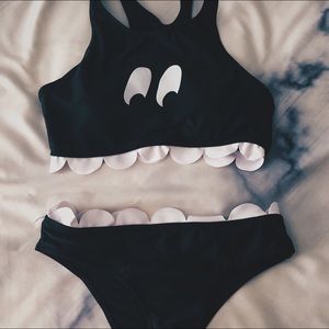 Eyeball and teeth swimsuit