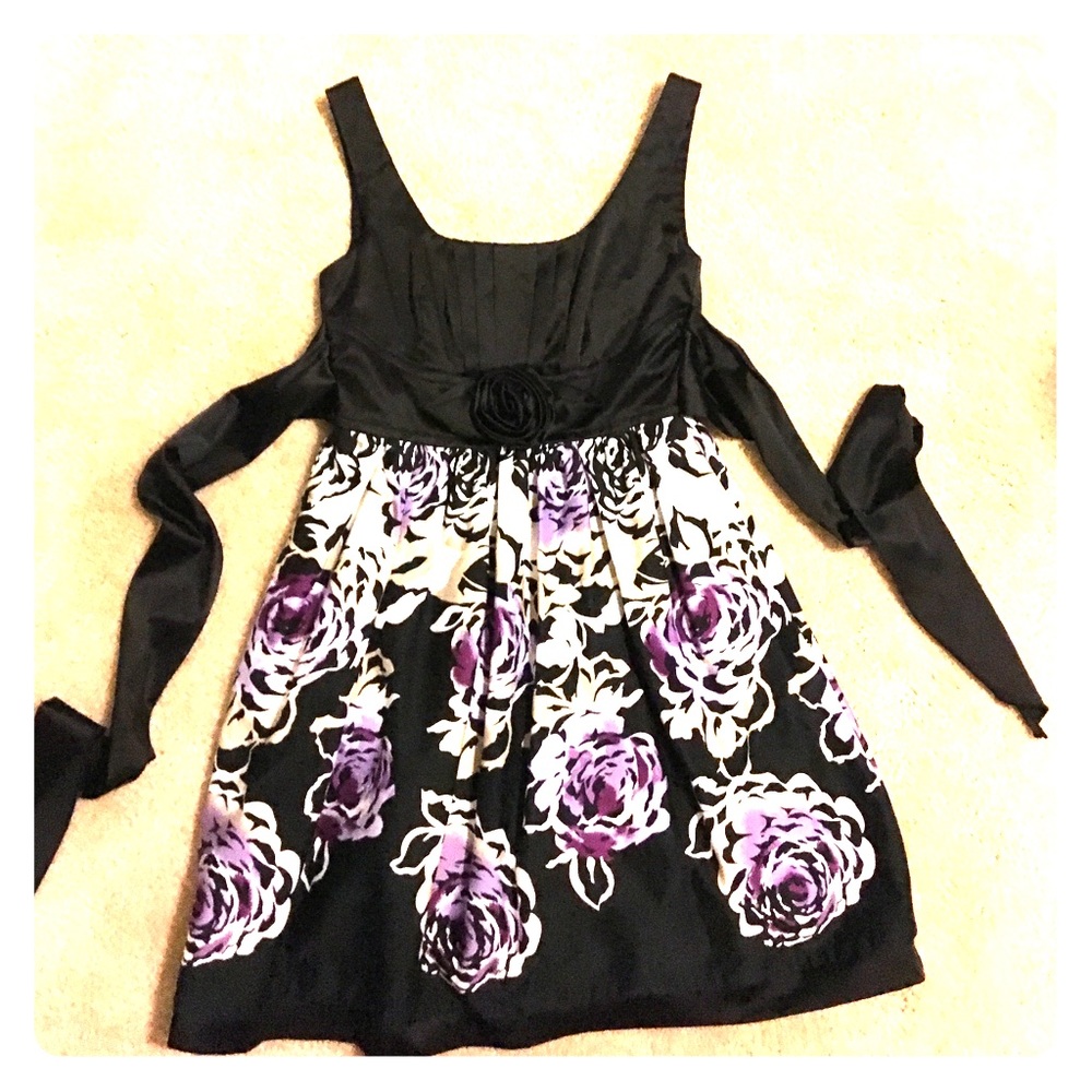 Black and floral dress