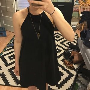 Black High Neck Shift Dress