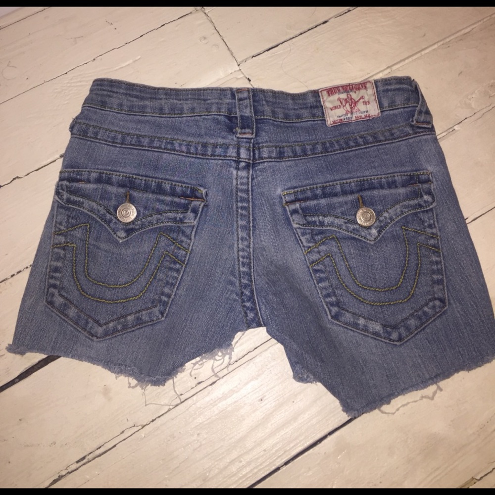 TRUE RELIGION DENIM CUTOFFS