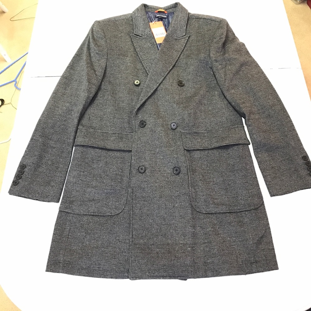 NWT Topcoat Charcoal Houndstooth