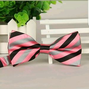 Men's Bow Tie Pink Black Gray 💞