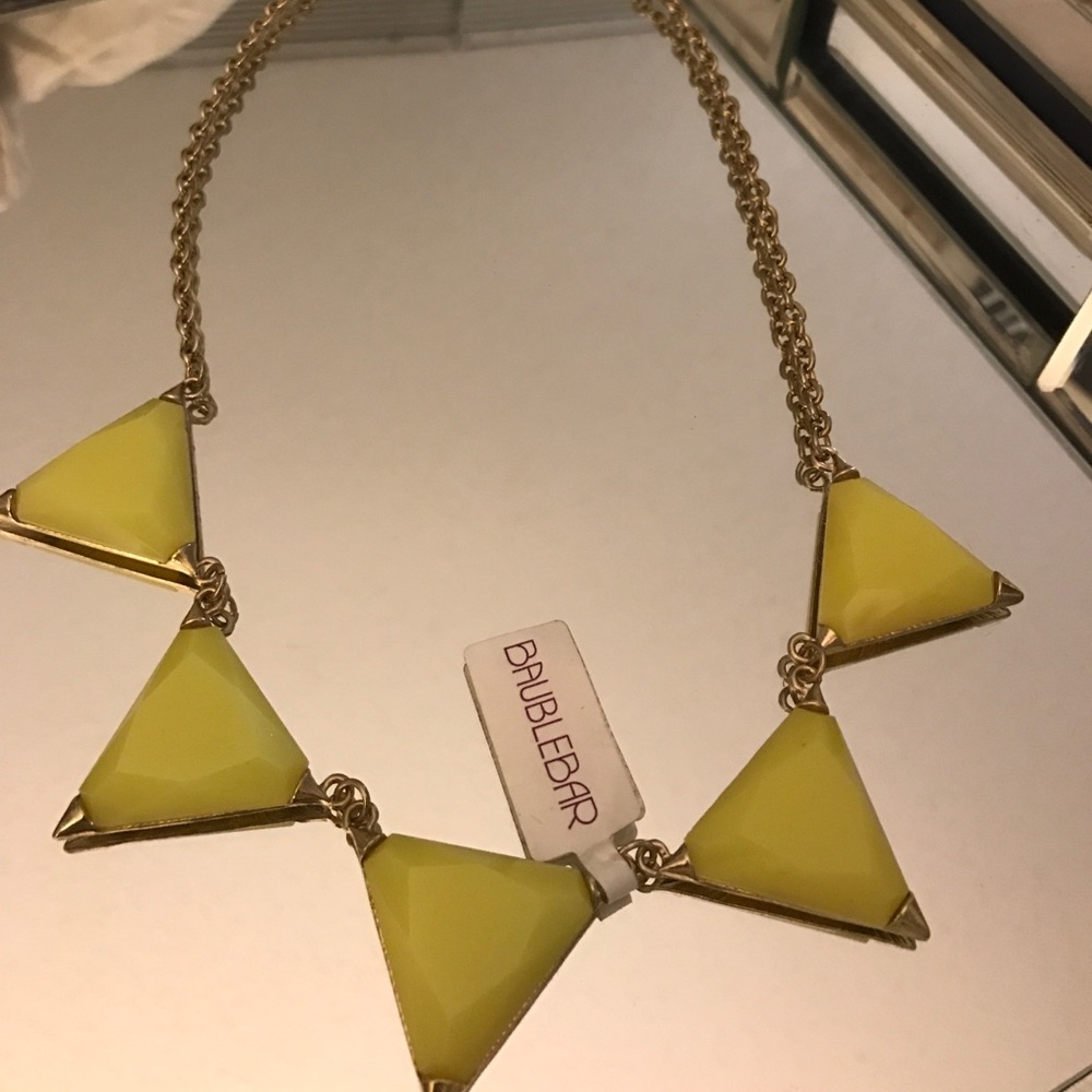 Baublebar Statement Neon Yellow Trianglw Necklace