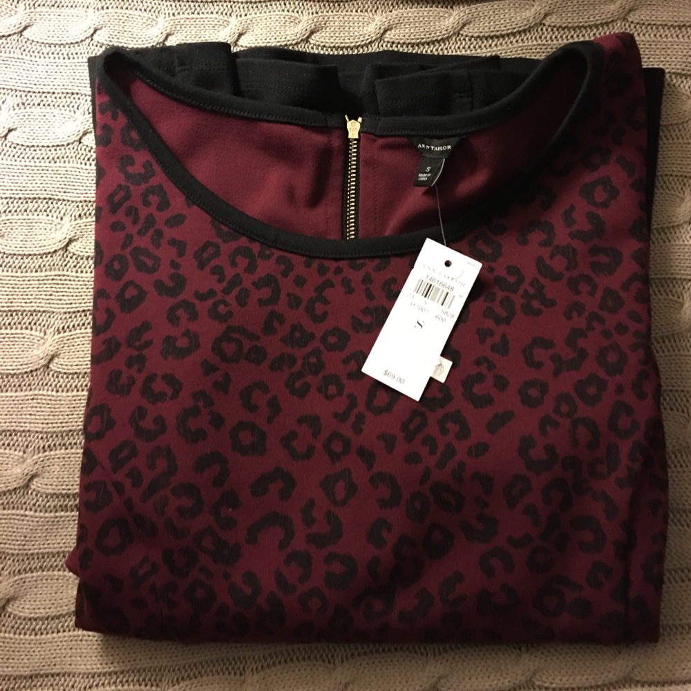 Ann Taylor Print Peplum Top