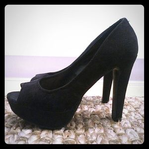 Peeptoe, platform heels
