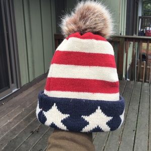 American flag beanie