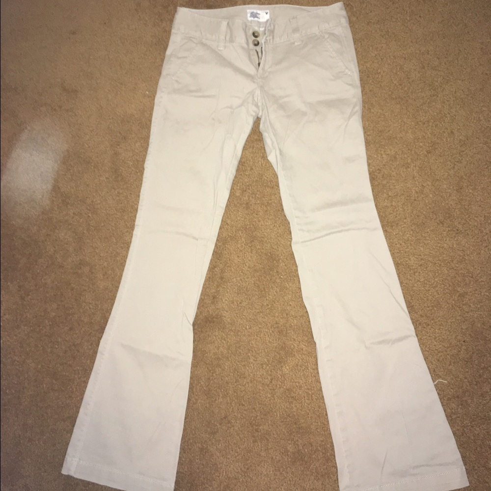 Khaki boot cut pants