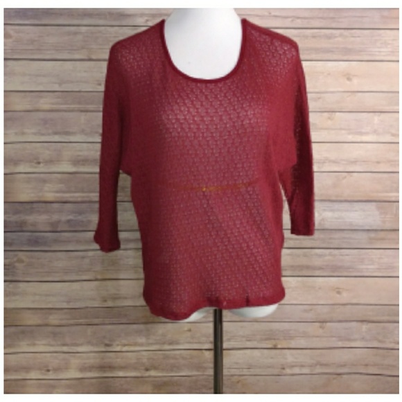 Textured Knit Top - Brick Red 💫 - Picture 5 of 8