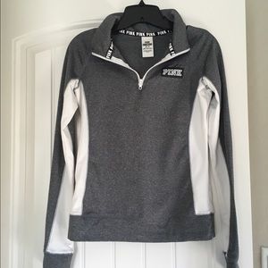PINK half zip workout sweater