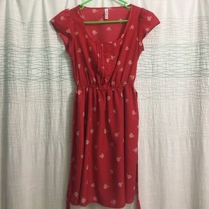 Red bicycle dress