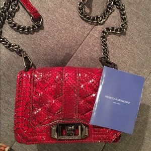 NEW red SNAKE Rebecca Minkoff crossbody