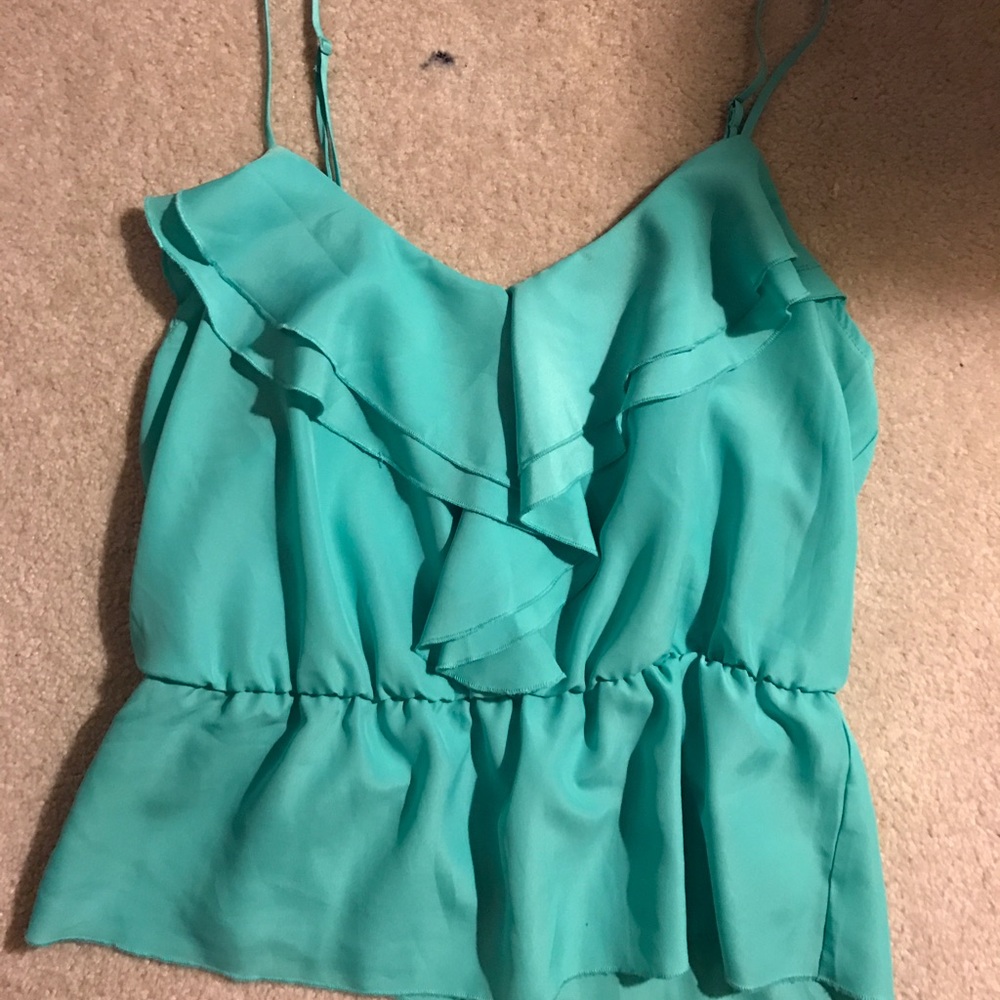 Mint green tank top blouse
