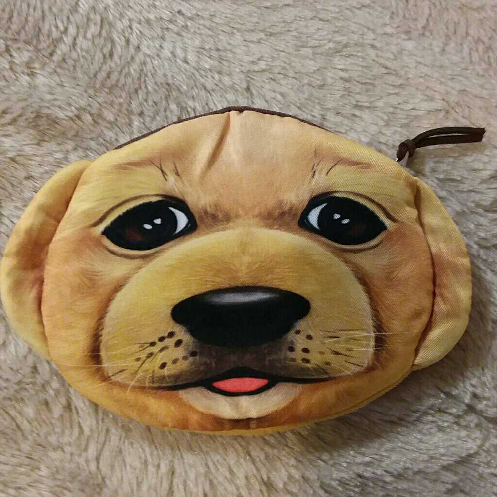 Dog zipper coin purse