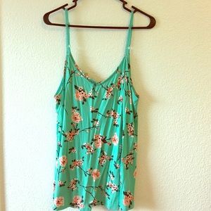 NWOT Torrid Crochet Strap Floral Swing Tank