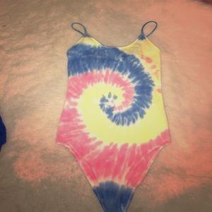 Tie dye body suit