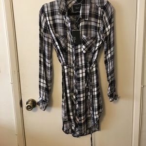 Black and white plaid Rails dress