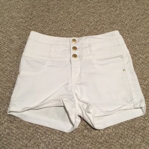 White Jean Shorts