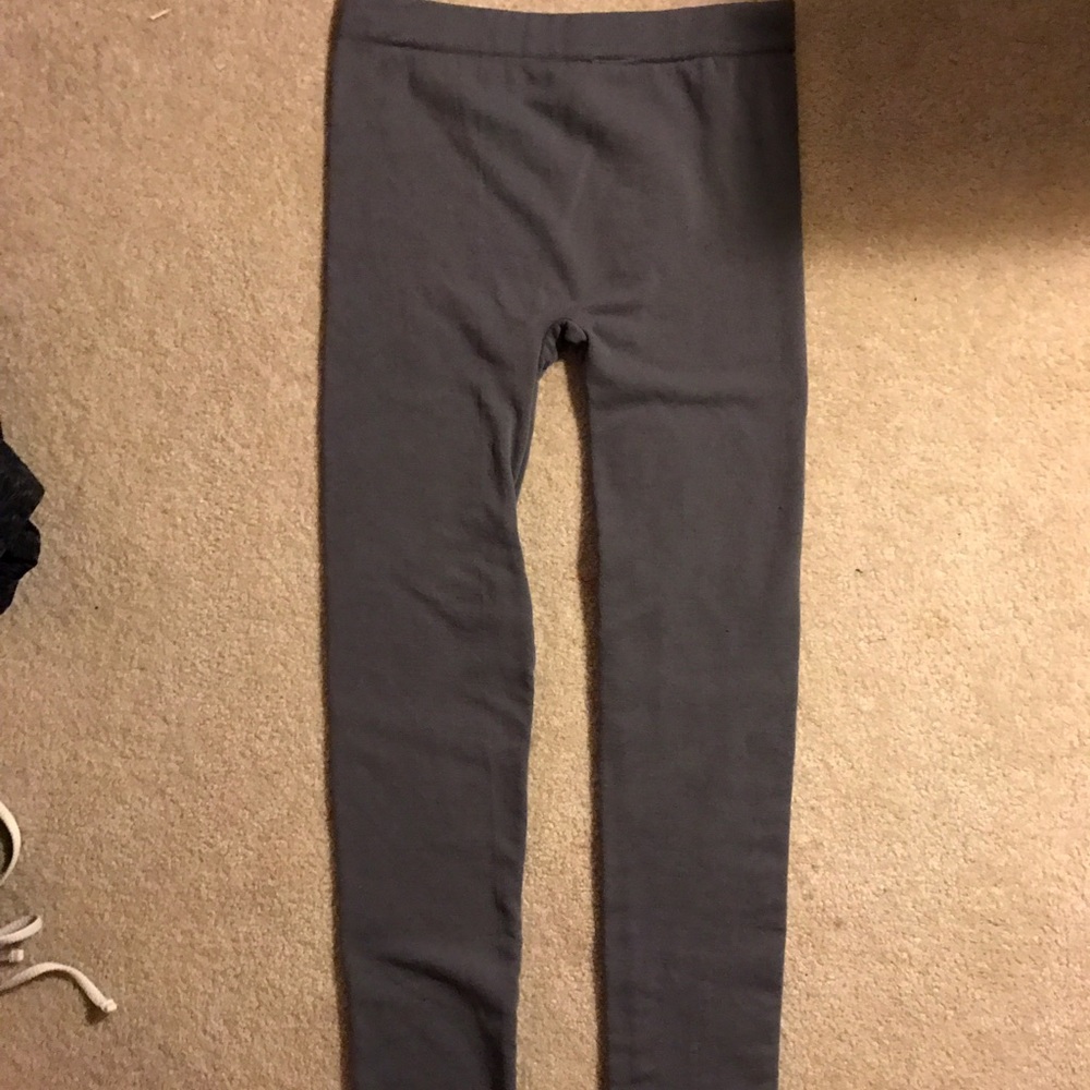 Fleece lined grey leggings