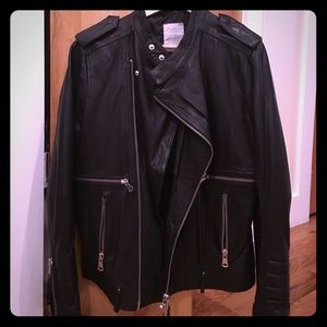 Men's moto leather jacket (J. Lindeberg, size L)