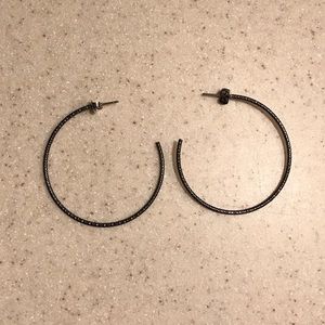Black Hoop Earrings