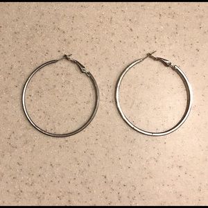 Silver Hoop Earrings