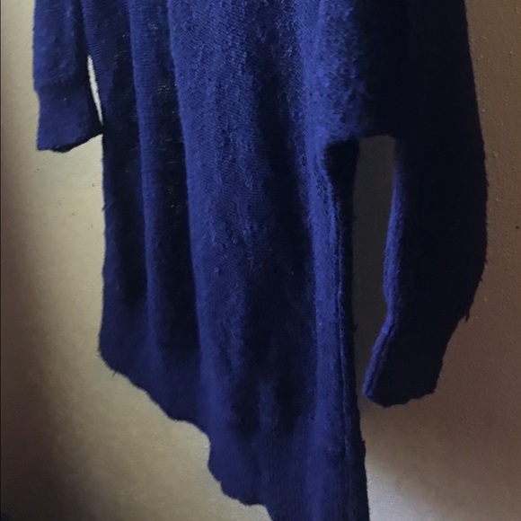 Loft, Ann Taylor Navy Blue Sheer  Sweater (M) - Picture 3 of 4