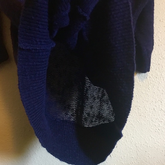 Loft, Ann Taylor Navy Blue Sheer  Sweater (M) - Picture 4 of 4
