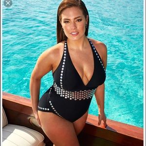 Ashley Graham "heist" one piece bathing suit