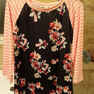 Floral Baseball Shirt