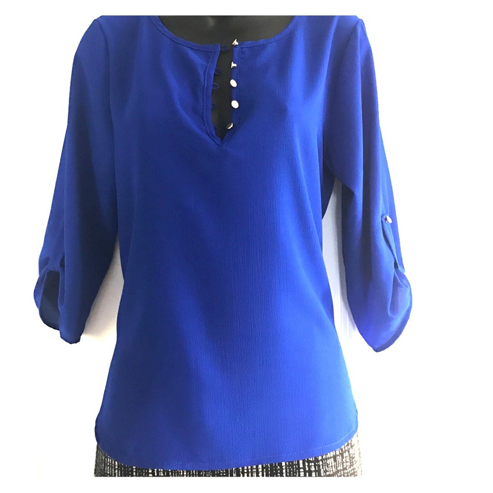 Cobalt Blue Tovia  Blouse