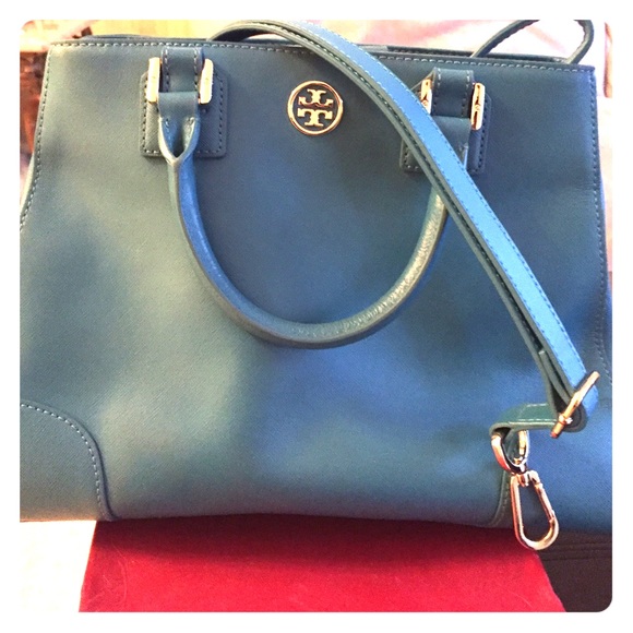 Tory Burch Robinson Triangle Tote Bag - Picture 2 of 3
