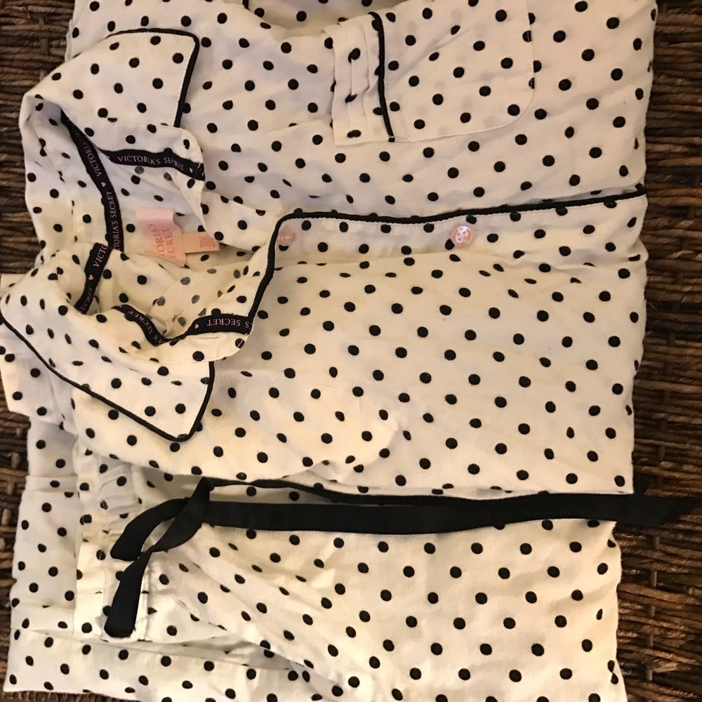 Victoria's Secret Polka Dot Pajama Set.