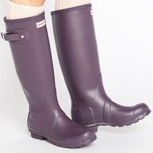 Hunter original tall Wellington-purple ocean