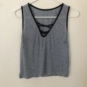 Blue tank **not stained just water from steam